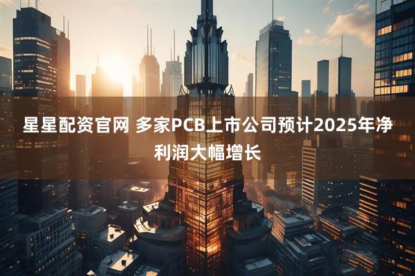 星星配资官网 多家PCB上市公司预计2025年净利润大幅增长